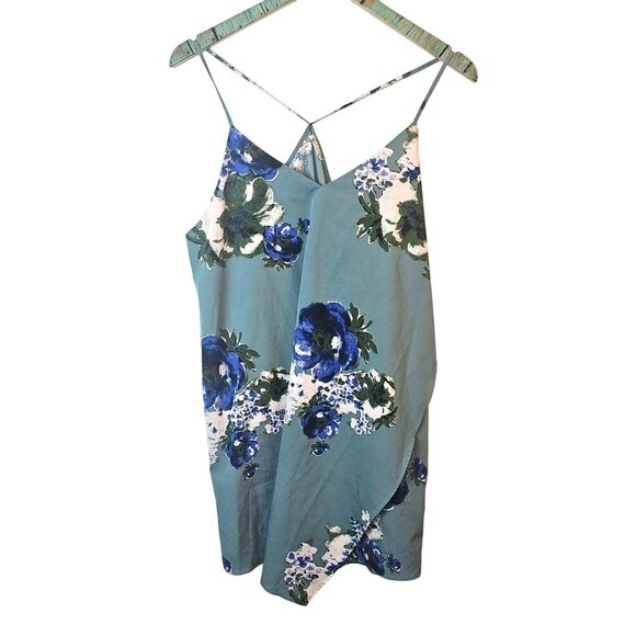 Intimately Free People Cascades Floral Halter Mini Slip Assymetrical Dress, M - Picture 2 of 10